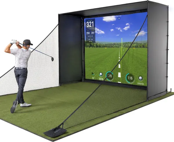 GoSports 10' x 8' Golf Simulator Enclosure with Shank Nets