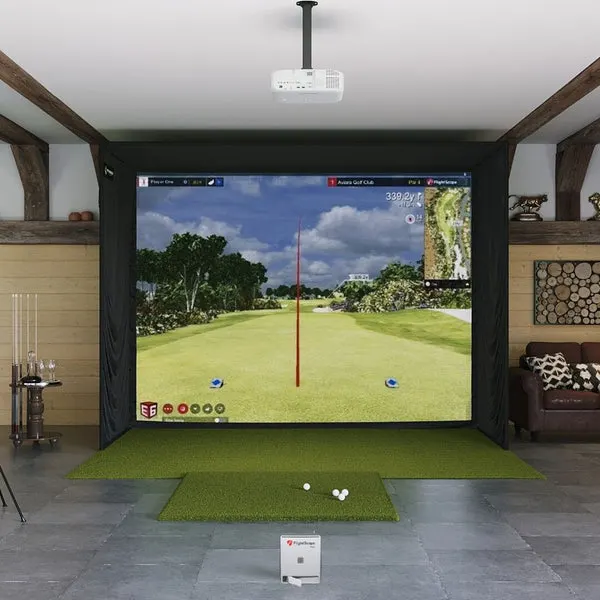 Shop Indoor Golf FlightScope Mevo Gen2 SIG12 Golf Simulator Package