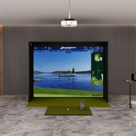Shop Indoor Golf Bushnell Launch Pro i SIG10 Golf Simulator Package